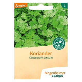 Bingenheimer Saatgut Koriander Coriandrum sativum demeter bio für ca. 5 m²