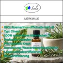 Sala Rosmarinöl Cineol Aroma ätherisches Öl naturrein BIO 100 ml Glasflasche
