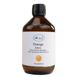 Sala Orangenöl Brasilien ätherisches Öl süß  naturrein 500 ml Glasflasche