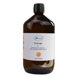 Sala Orangenöl Brasilien ätherisches Öl süß  naturrein 1 L 1000 ml Glasflasche
