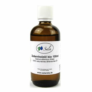Sala Cedarwood Atlas essential oil 100% pure organic 100 ml glass bottle