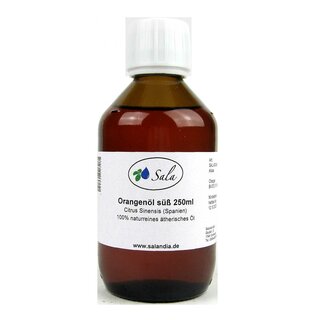 Sala Orangenöl Spanien ätherisches Öl süß kaltgepresst naturrein 250 ml Glasflasche