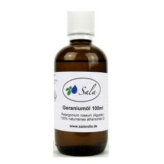 Sala Geraniumöl Bourbon ätherisches Öl naturrein 100 ml Glasflasche
