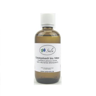 Sala Eukalyptusöl Globulus Aroma ätherisches Öl naturrein BIO 100 ml Glasflasche