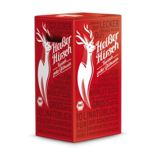 Heißer Hirsch Glühwein 11,0% Vol. rot bio 10 L 10000 ml Bag in Box