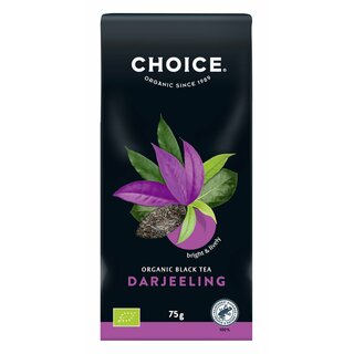 Choice Black Tea Darjeeling loose organic 75 g bag