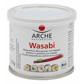 Arche Wasabi Meerrettich Würzpulver vegan bio 25 g Dose