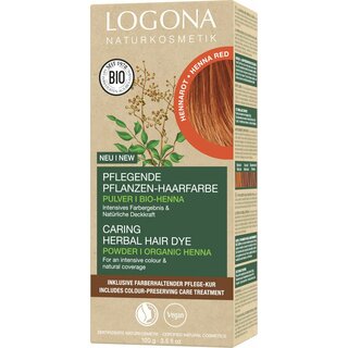 Logona Nourishing Herbal Hair Color Henna Powder Henna Red vegan 100 g