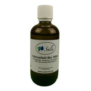 Sala Citronella essential oil 100% pure organic 100 ml glass bottle