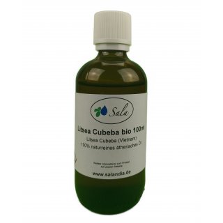 Sala Litsea Cubeba ätherisches Öl naturrein bio 100 ml Glasflasche