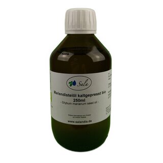 Sala Milk Thistle Seed Oil cold pressed organic 250 ml glass bottle
