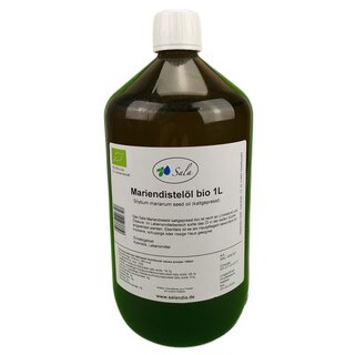 Sala Milk Thistle Seed Oil cold pressed organic 1 L 1000 ml glass bottle