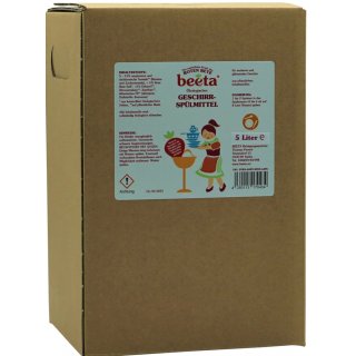 Beeta Rote Bete Kraft Geschirrspülmittel vegan 5 L 5000 ml Bag in Box