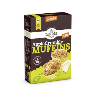Bauckhof Apple Crumble Muffins Backmischung glutenfrei vegan demeter bio 400 g