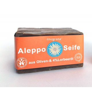 Finigrana Aleppo Seife Olive mit 4% Lorbeeröl vegan 180 g
