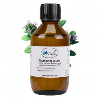 Sala Thyme rectificated essential oil 100% naturally 250 ml glass bottle