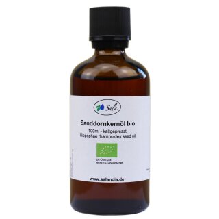 Sala Sea Buckthorn Kernel Oil cold pressed organic 100 ml glass bottle