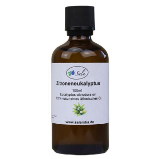 Sala Eukalyptusöl Citriodiora Aroma Zitroneneukalyptus ätherisches Öl naturrein 100 ml Glasflasche