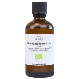 Sala Zitronenteebaumöl Aroma ätherisches Öl naturrein BIO 100 ml Glasflasche