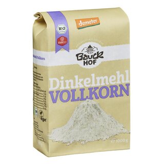 Bauckhof Spelt Flour whole grain vegan demeter organic 1 kg 1000 g
