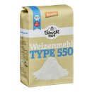 Bauckhof Weizenmehl Type 550 vegan demeter bio 1 kg 1000 g