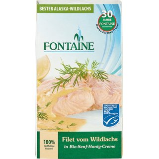 Fontaine Wildlachsfilet in Bio Senf Honig Creme 200 g