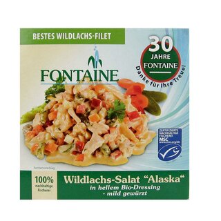 Fontaine Wildlachssalat Alaska in hellem Bio Dressing mild gewürzt 200 g