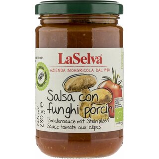 LaSelva Salsa con Funghi Porcini Tomatensauce mit Steinpilzen vegan bio 280 g