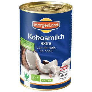 Morgenland Kokosmilch extra 70% Kokosnussanteil vegan bio 400 ml