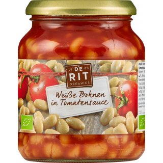 De Rit White Beans within tomato sauce vegan organic 360 g