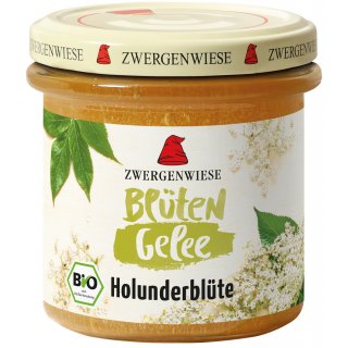 Zwergenwiese Fruchtgelee Holunderblüte vegan bio 160 g