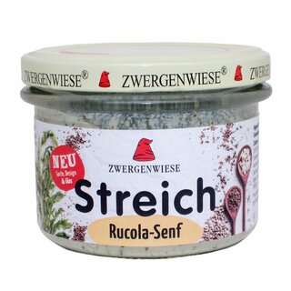 Zwergenwiese Streich Rucola Senf glutenfrei vegan bio 180 g