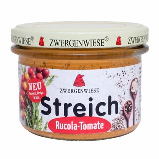 Zwergenwiese Streich Rucola Tomate glutenfrei vegan bio 180 g