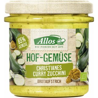 Allos Hofgemüse Christianes Curry Zucchini Aufstrich glutenfrei vegan bio 135 g