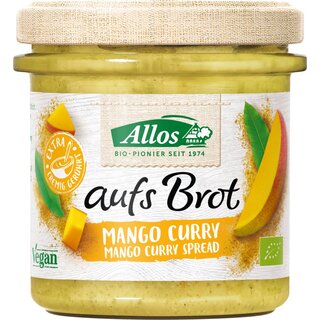 Allos Aufs Brot Mango & Curry Aufstrich glutenfrei vegan bio 140 g