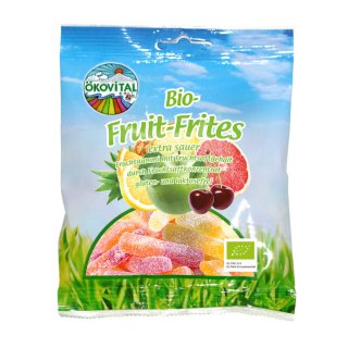 Oekovital Fruit Frites Fruit Gummy extra sour gluten free organic 80 g