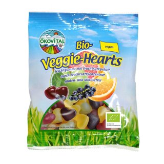 Oekovital Veggie Hearts Fruit Gums gluten free vegan organic 80 g