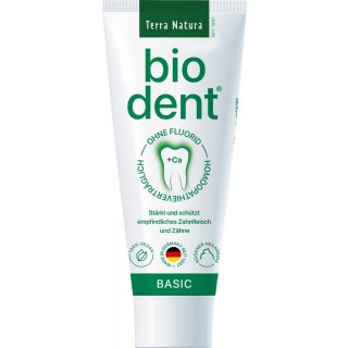 Terra Natura Biodent Mineral Clay Toothpaste Basic without fluoride 75 ml