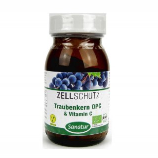 Sanatur Traubenkern OPC & Vitamin C Zellschutz bio 90 Kapseln 49 g