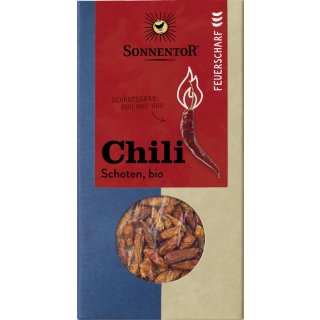 Sonnentor Chili Peppers sharp as fire whole organic 25 g bag
