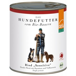 Defu Hunde Menü Rind Sensitiv bio 820 g Dose