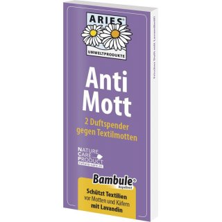 Aries Anti Mott Duftspender gegen Textilmotten vegan 2 Stk.