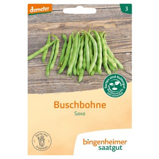 Bingenheimer Saatgut Buschbohne Saxa demeter bio für ca. 60 Pflanzen