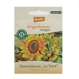 Bingenheimer Saatgut Sonnenblume La Torre Helianthus annus demeter bio für ca. 80 Pflanzen