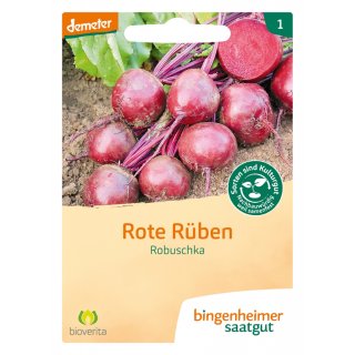 Bingenheimer Saatgut Rote Bete Robuschka demeter bio für 150-200 Pflanzen