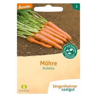 Bingenheimer Seeds Carrot Rodelika demeter organic for approx 1000 plants