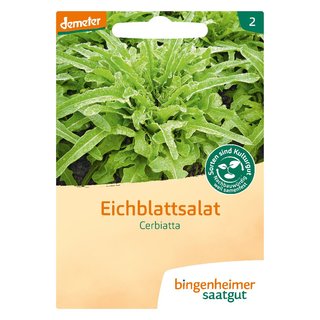 Bingenheimer Saatgut Eichblattsalat Cerbiatta demeter bio für ca. 120 Pflanzen