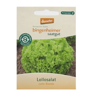 Bingenheimer Saatgut Lollosalat Lollo Bionda demeter bio für 120-150 Pflanzen