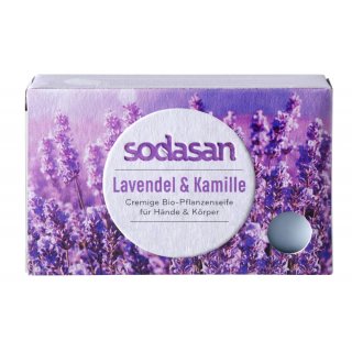 Sodasan Lavendel & Kamille cremige Bio Pflanzenseife vegan 100 g