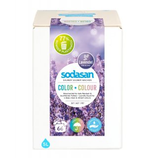 Sodasan Color Liquid Laundry Detergent Lavender 5 L 5000 ml Bag in Box